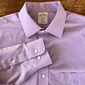 Brooks Brothers Regent Men’s Dress Shirt Lavender Long Sleeve Button Up 15-2/3